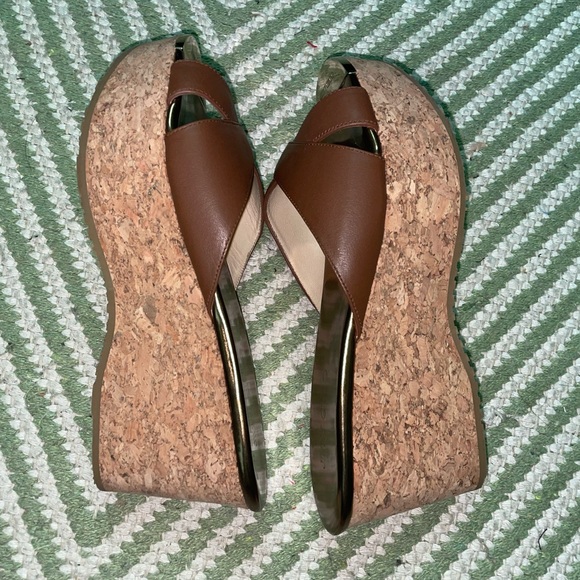 Jimmy Choo Platform Sandals Prima Cork Wedge Slides - Picture 5 of 13